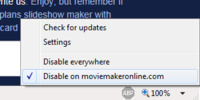 Matikan Adblock Plus untuk moviemakeronline.com dalam Internet Explorer
