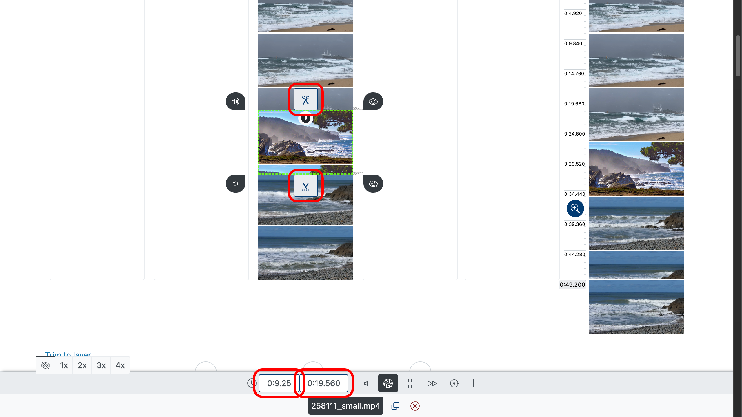 Gabungkan video tanpa peralihan — pangkas video
